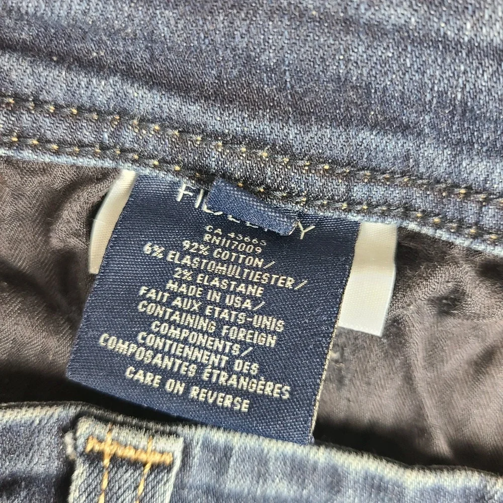 Fidelity Jeans Men 34x28 Blue Slim Straight Jimmy KRUSH Medium Wash Denim HEMMED